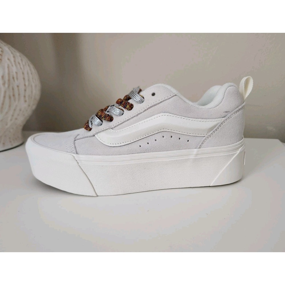 Vans Knu Stack White Chunky Platform Sneakers VN000CRS448 Women's 6.5 Men's 5